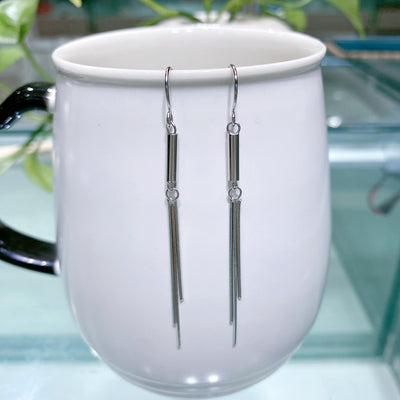 Sterling Silver  Long Tassel Earrings